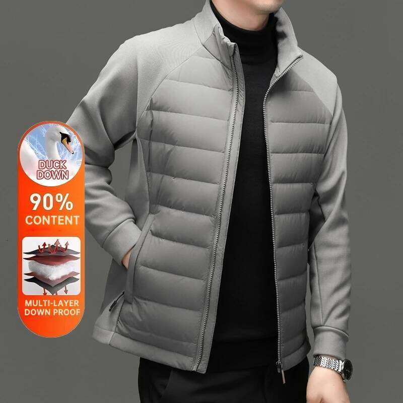 High End 90% Light Brand Casual Fashion Men Down Jacket Streetwear New Windbreaker Stand Collar Puffer Winter Feather Coats J260626 - view 3