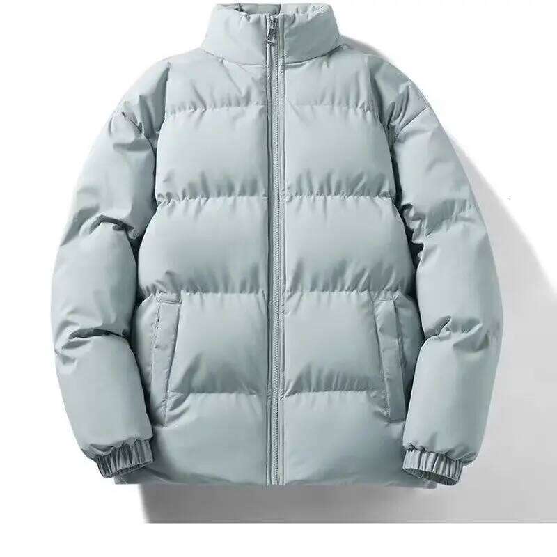 Down men's season new trendy brand double-sided wear stand up collar thick warm plus size cotton jacket J260626 - view 4