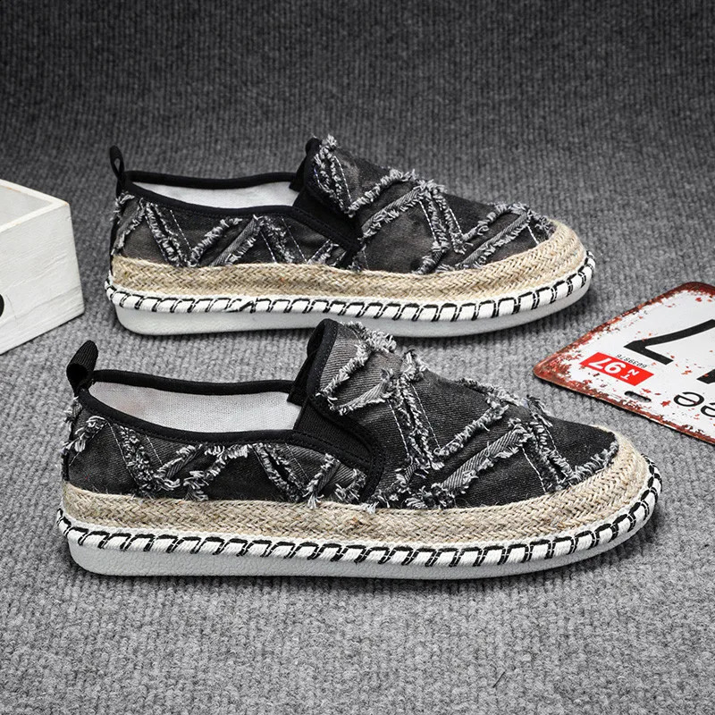 Summer Linen Loafers Men Classic Slip On Causal Shoes Men Espadrilles Canvas Flats Shoes Men Breathable Driving Footwear Male 260626 - view 6
