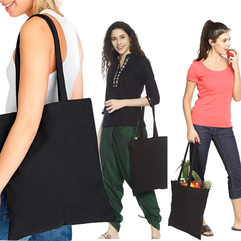 Ladies Shopping Bag All-match Letter Series Handbag Foldable Reusable Cloth Shopper Harajuku Style Bag Student Canvas Tote Bag 260625 - view 7