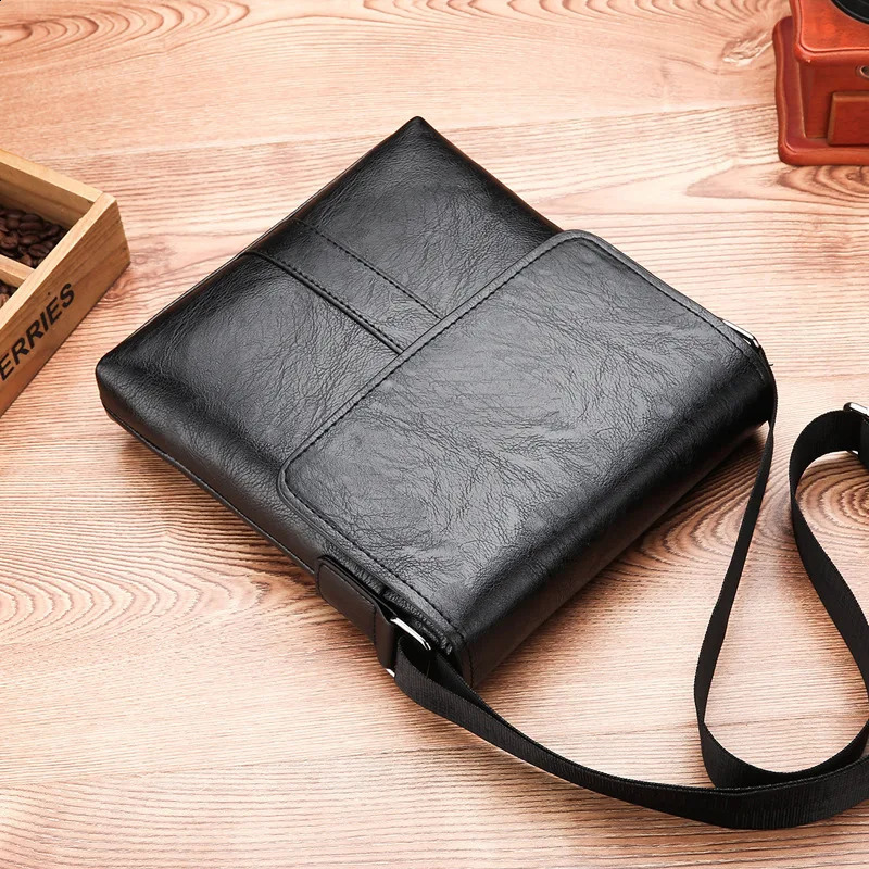 Soft leather shoulder bag mens business casual bag crossbody bag mens bag crossbody bag small leather bag hanging bag 260626 - view 7