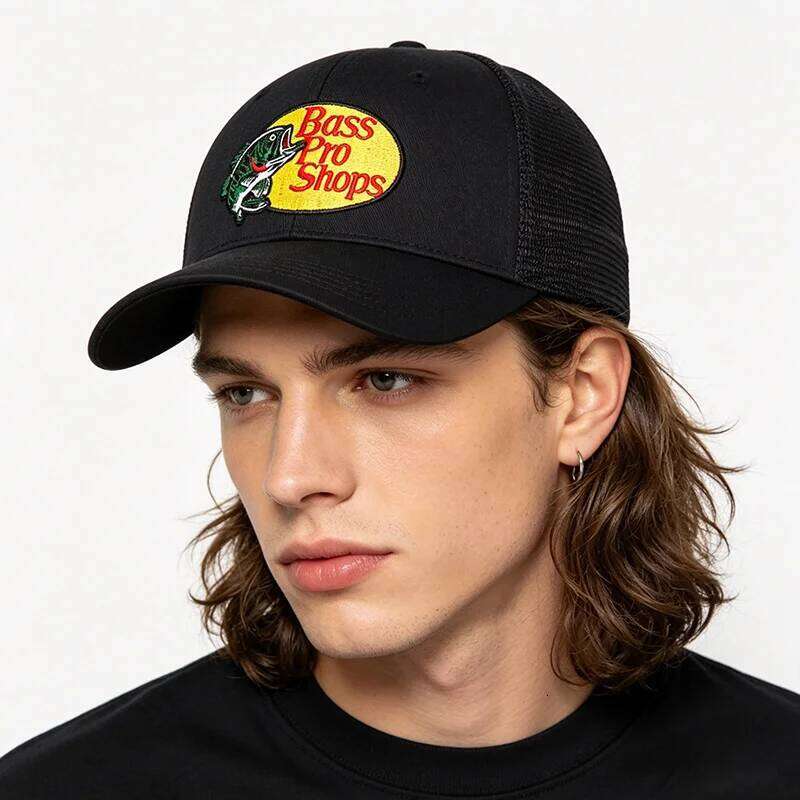 1pc Unisex Letter Fish Embroidery Hip-hop Four Seasons Outdoor Adjustable Casual Baseball Caps Sunscreen Trucker Dad Hat W260626
