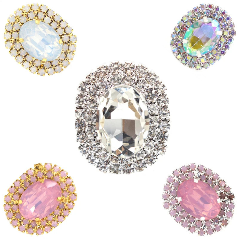 5PCS2924MM Colorful Oval Flat Bottom Water Diamond Buckle Alloy Gem Hand Sewn Clothing Jewelry Accessories 260623 - view 6