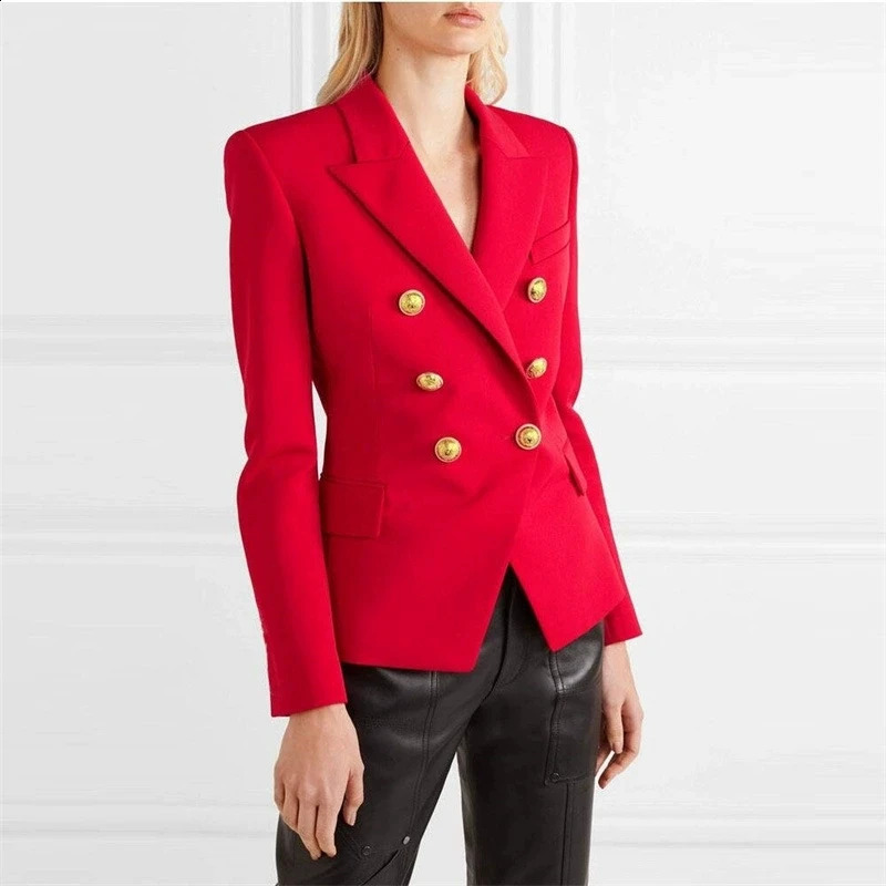 2026 Spring Womens Short Suit Jacket Fashion Temperament Office Lady Blazers Elegant Metal DoubleBreasted Lapel 260626 - view 5