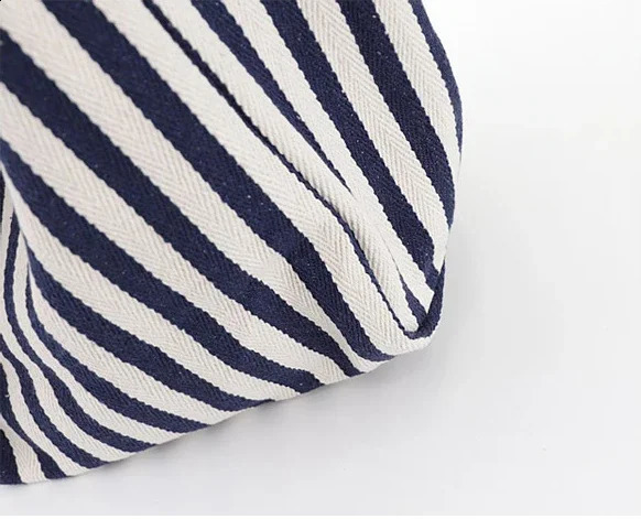 Striped Big Canvas Tote Bag for Women Summer Beach Classical Fabric Soft Large Handbag Female Large Casual Top-handle Bag 260626 - view 5
