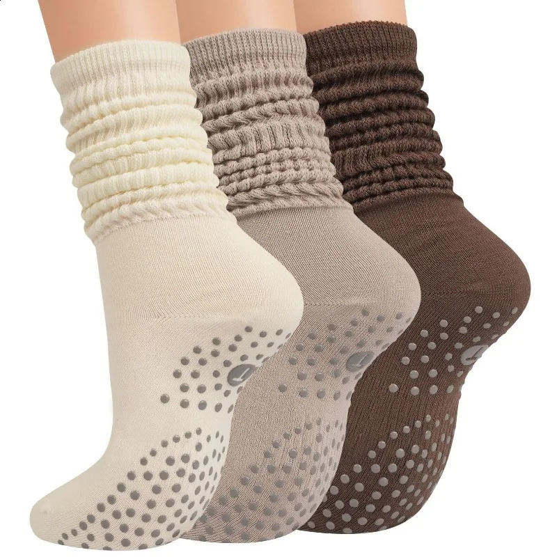 1 Pair Female Pilates Indoor Anti Slip Silicone Floor Socks Breathable Double Bar Middle Socks Fitness Dance Exercise Yoga Socks 260626 - view 1