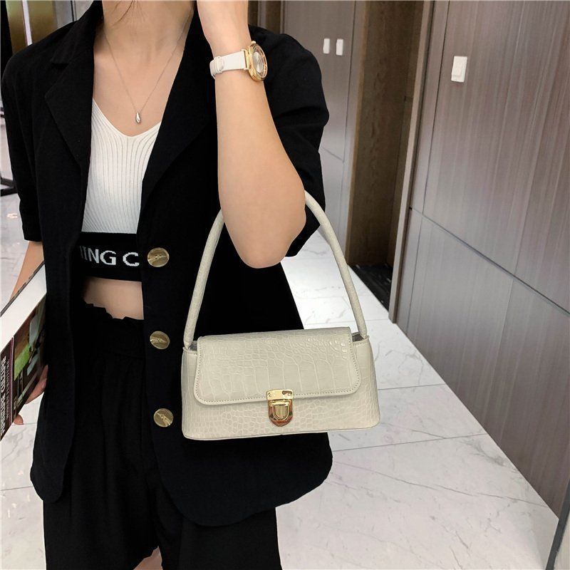 French Niche For Women New Trendy Single Shoulder Korean Version Versatile Stone Pattern Fashion Underarm Bag Underarm Bag Vintage Fashion - view 4