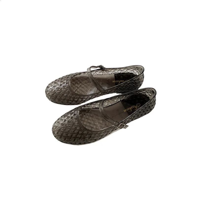 Baotou Sandals Womens Summer Flat Hollow Fashion Transparent Casual Outerwear Single Shoes 260626 - view 7