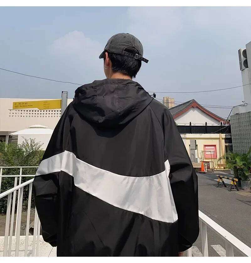 Summer Camping Thin Jacket Men Fashion Color Block Sun Protection Clothing Fishing Hunting Clothes Quick Dry Skin Windbreaker W260626 - view 4