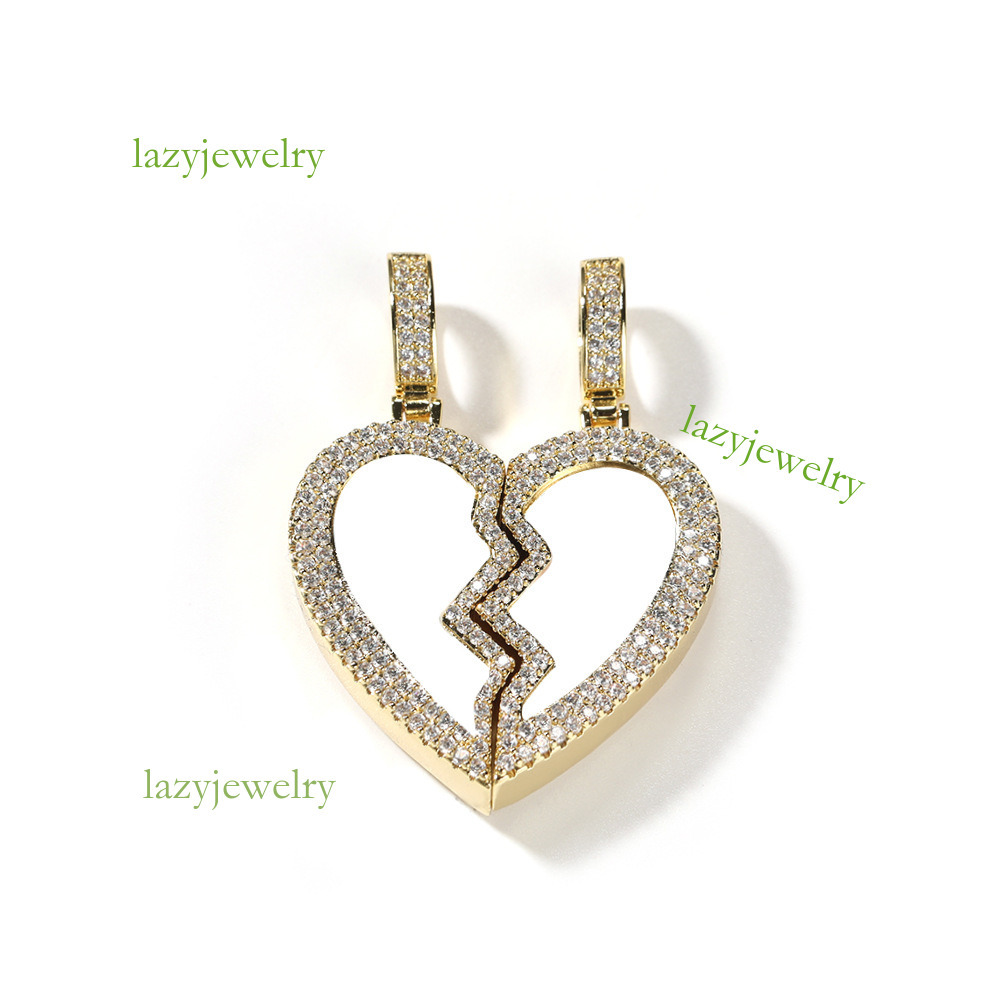 Hip hot new magnet set diamond moissanite love photo pendant necklace fashion personality DIY photo pendant for men and women - view 7