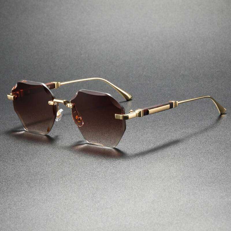 Trendy and Stylish Geometric UV-Protective - Fashionable Luxury Polygonal Gradient Sunglasses 26Y0626 - view 4