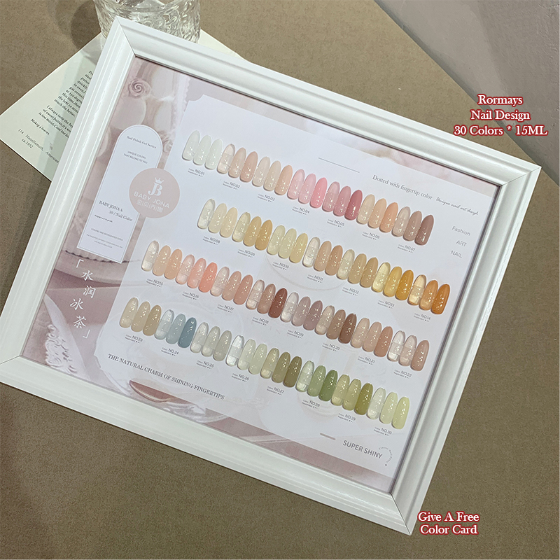30 Colors Jelly Nail Gel Polish Set Summer Iced Tea Watery Glossy UV Soak Off Manicure Nail Art Kit Long Lasting Salon Quality - view 7