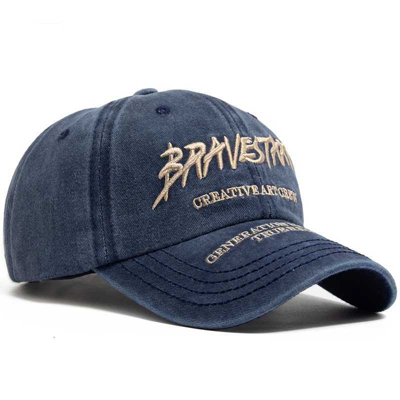 Retro Fashion Womens Baseball Washed Cotton Embroidered Soft Top Mens Caps Casual Visor Hats Summer Sports Trucker Hat M260626 - view 4