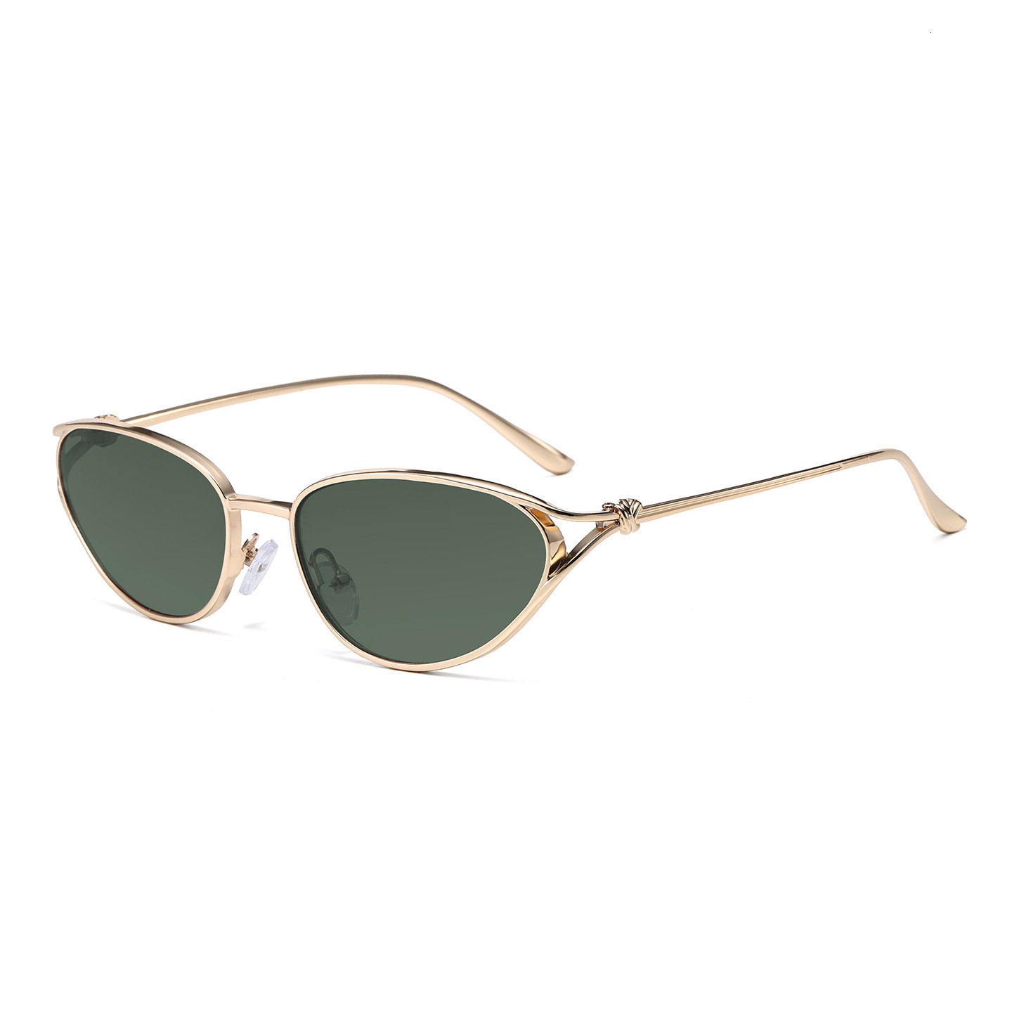 2026 New Small Frame Knot Cat Eye Metal European And American Retro Ins Style Unique Trendy Sunglasses - view 4