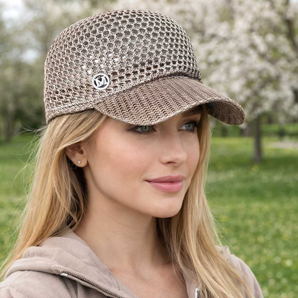 Baseball Unisex Mesh Hollow-out Design Breathable Summer Sun Hat Baseball M260626