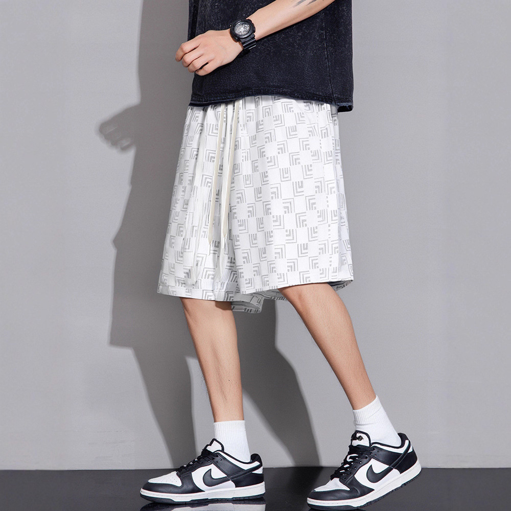 Men's Summer Plus Size Casual Young And Middle-Aged Men, Fashionable Ice-Feel Mid-Length Pants, Extra Large Trendy Five-Inch Shorts For Men - view 3