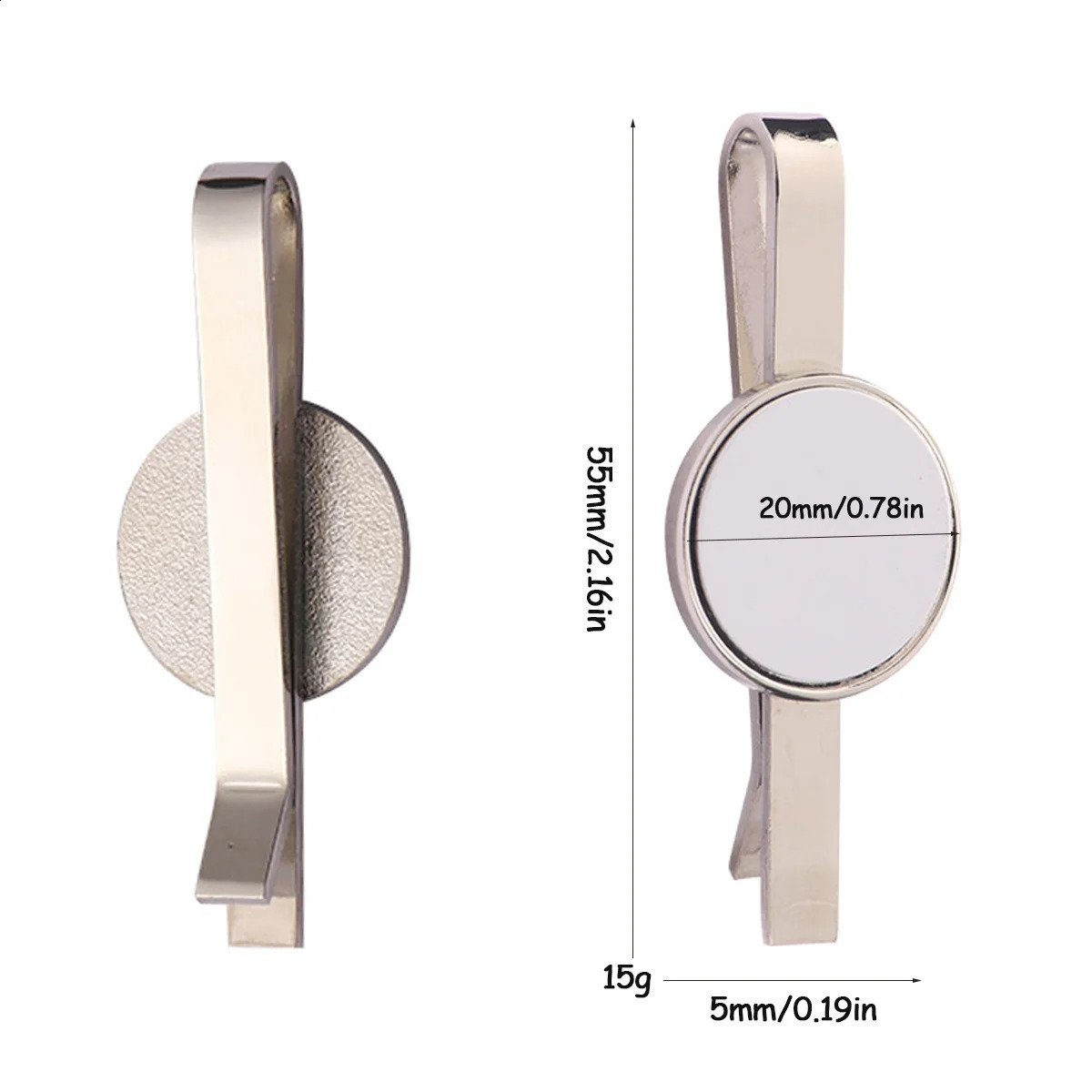 Custom Round Po Tie Clip Personalized Picture Collar Bar Pin Men Business Suit Accessories Gift 260626 - view 4