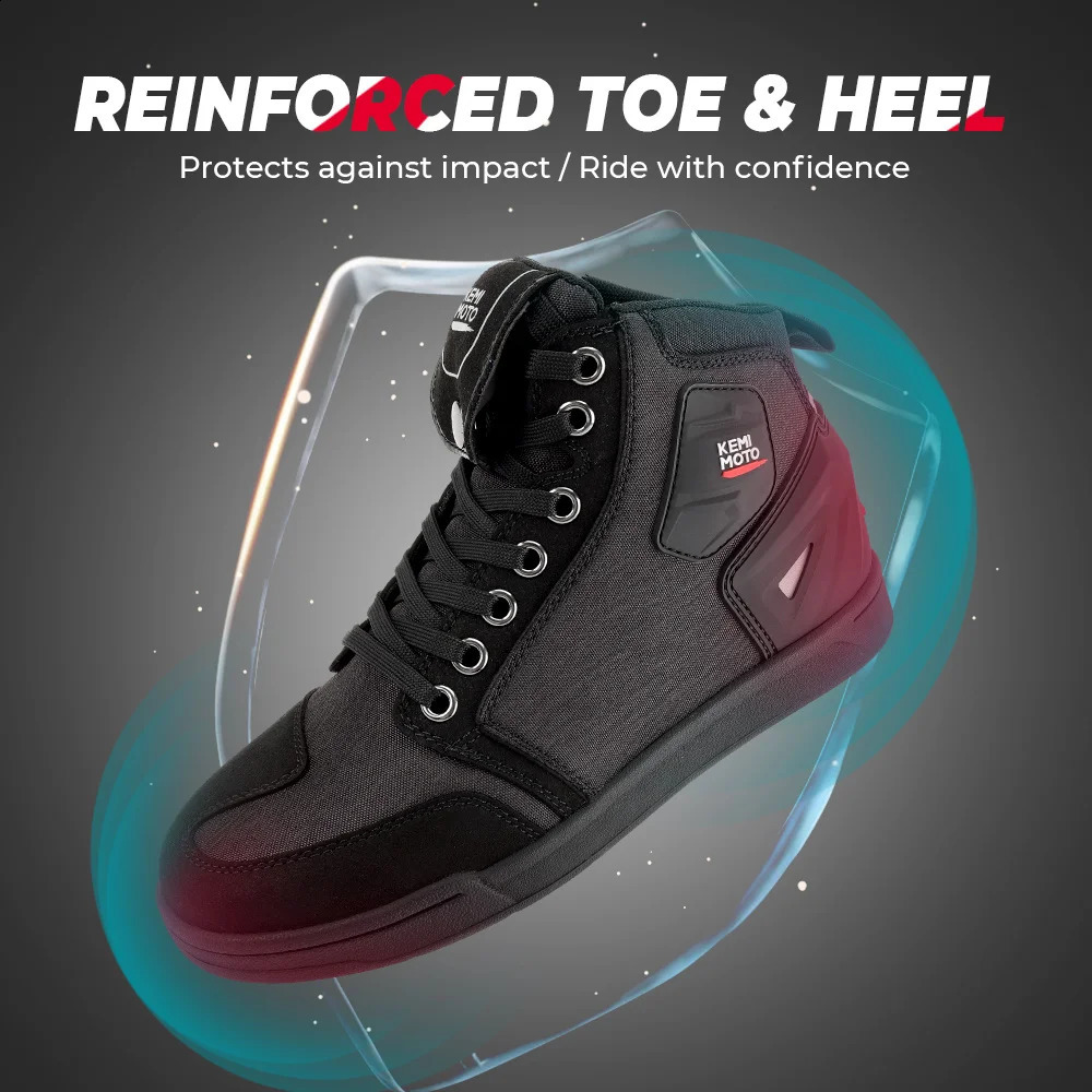 KEMIMOTO Motorcycle Shoes Summer Commuting Riding Men Boots Casual Rides Flat Anticollision Protection Outdoor Activities 260624 - view 3