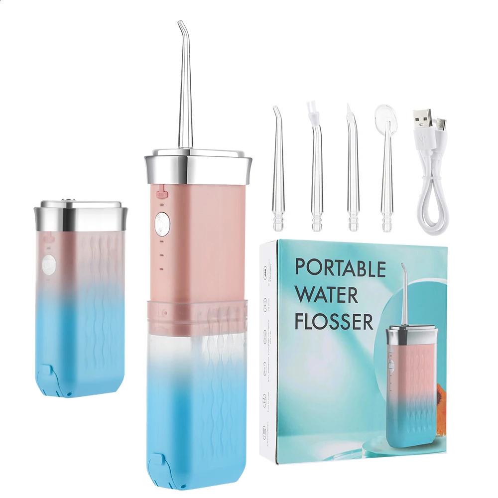 Portable Smart Electric Oral Irrigator Water Flosser 3 Modes Rechargeable Dental Jet 4 Jets Teeth Cleaner 260626