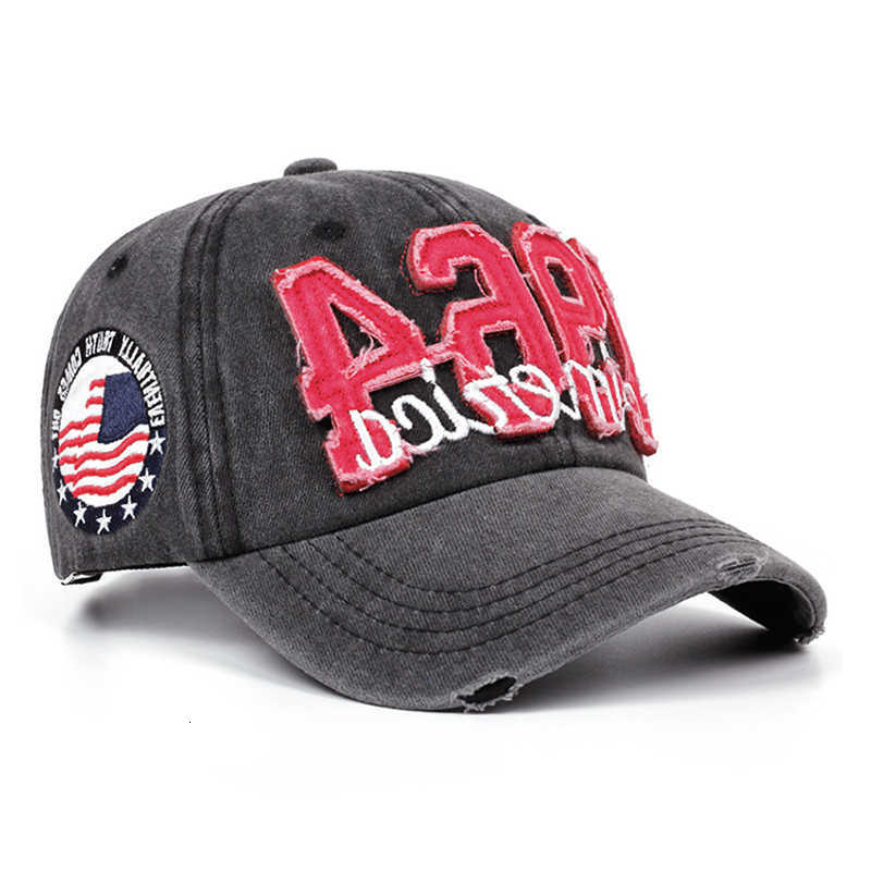baseball Vintage washed distressed letter spring and autumn sunshade duckbill hat stylish versatile trendy M260626