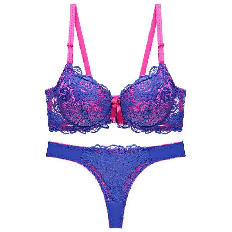 Sexy Women Bras Set Push Up Underwear 3475 3680 3885 4090 4295 ABCDE Cup Plus Size Lace Lady Lingerie 260626