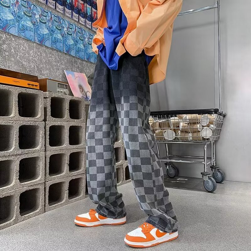 American-Style For Men, Summer Sports Casual Patchwork Long Pants, Unique Loose-Fitting Jogger Harem Trendy Pants - view 4