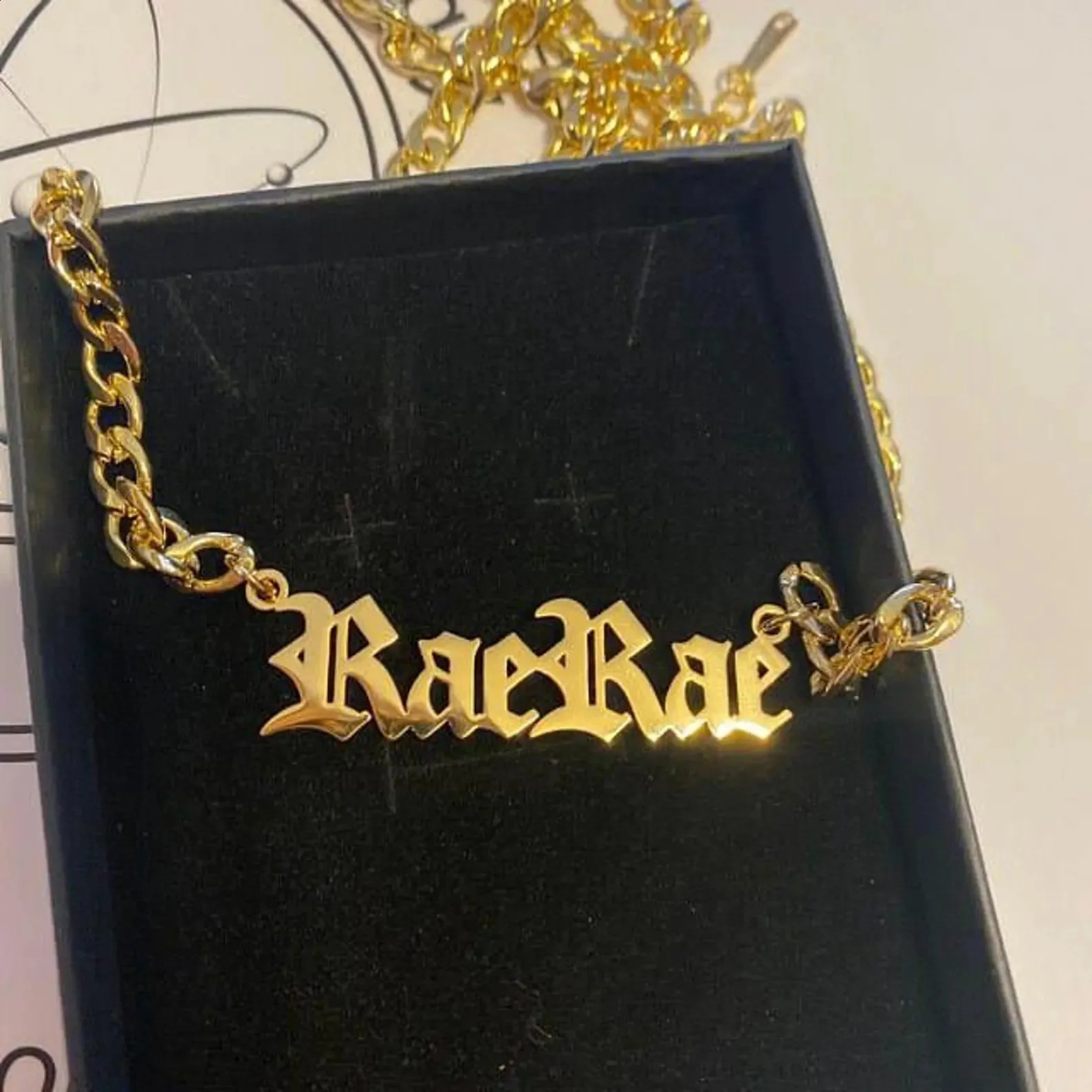 Custom Anklet Nameplate Anklet Ankle Name Anklet Cuban Chain Personalized Jewelry Bracelet Custom Made Gift Girlfriend Gift 260625 - view 3