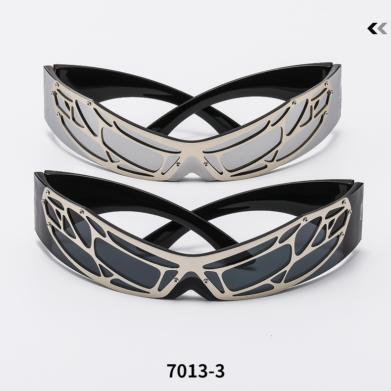 2026 Women's Designer Spicy Girl Hip Hop Punk Future Fashion Sunglasses European And American Festival Party Versatile Sunscreen Cross Border Sun - view 7