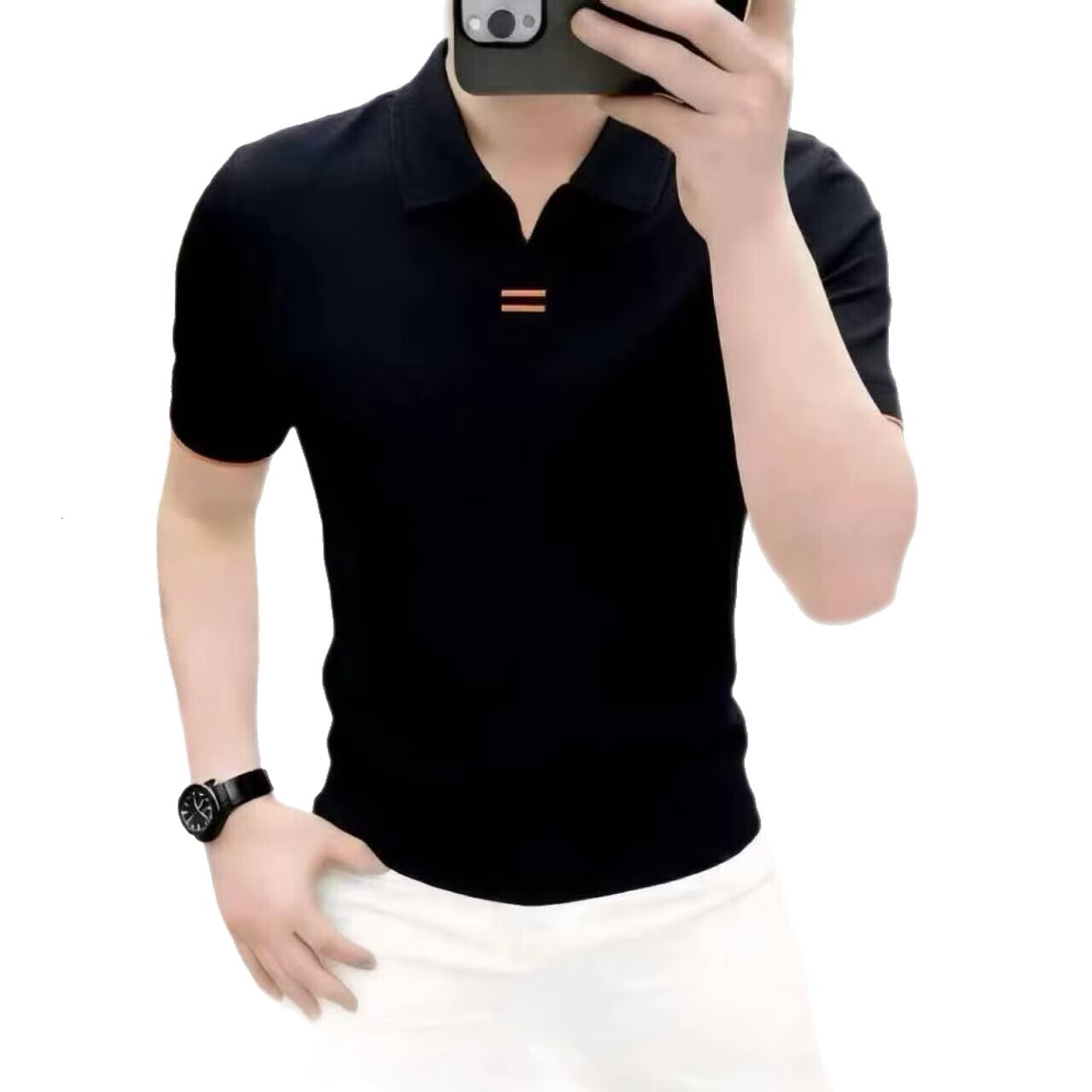 High-End Summer Fashion Lapel Short-Sleeve T-Shirt POLO Shirt Trendy Business Casual Half-Sleeve Men's Clothing - view 6
