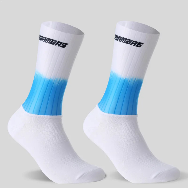 Anti Slip Silicone Summer Aero Socks Whiteline Cycling Men Bicycle Sport Running Bike Calcetines 260622 - view 3
