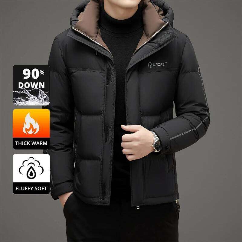 High End 90% White Duck Thick Winter New Brand Hooded Casual Fashion Luxury Mens Down Jackets Windbreaker Puffer Coats W260626 - view 5