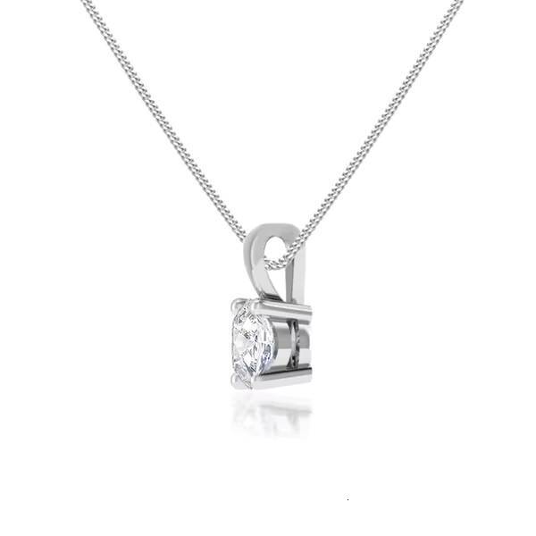 Custom New Simple VVS Round Cut Gold Plated Moissanite Pendant Women's Fine Jewelry - view 4