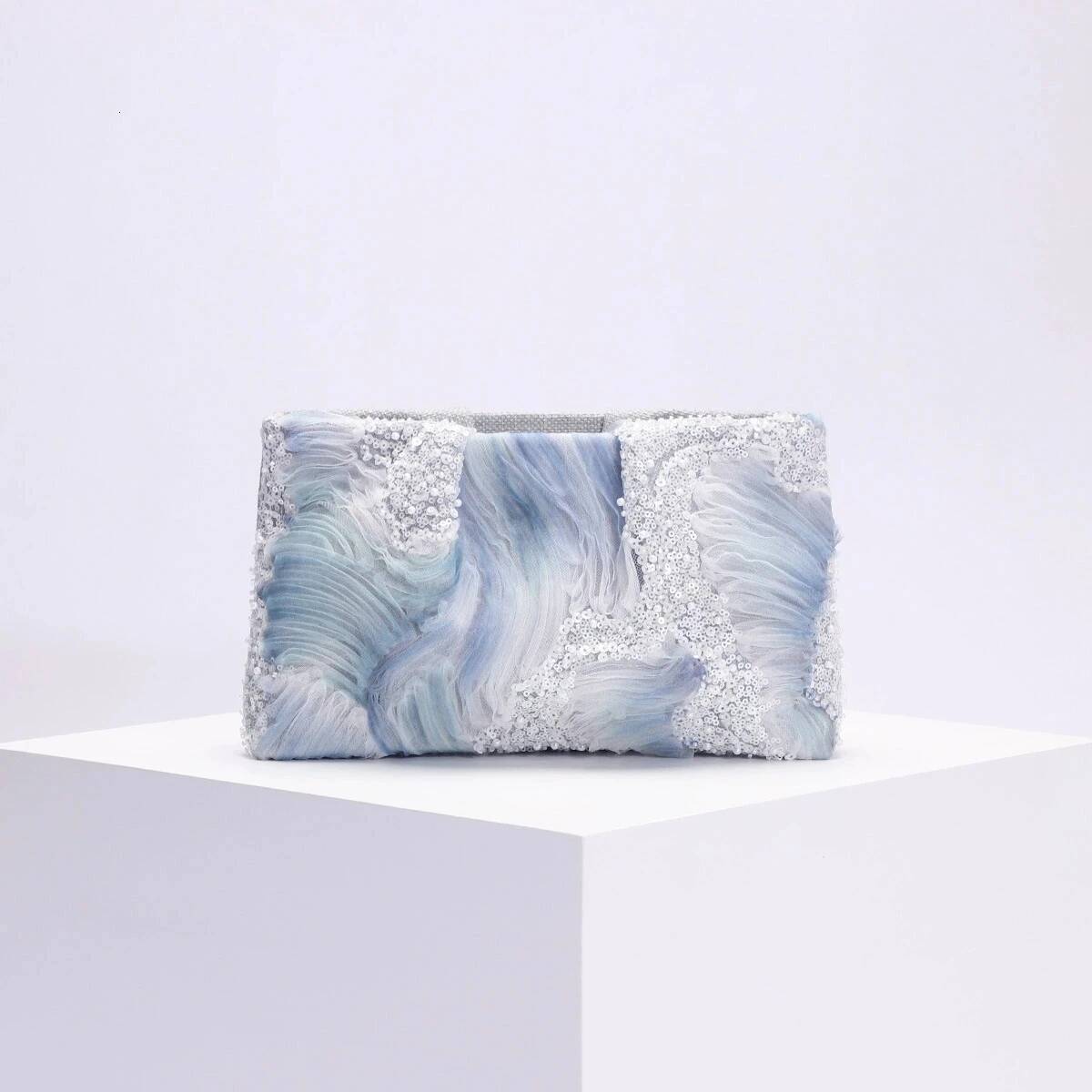 Fashion Sequins Clip Shell Clutch Bag For Women Flower Embroidery Shoulder Crossbody Bags Vintage Evening Party Female Purses Andralyn - view 4