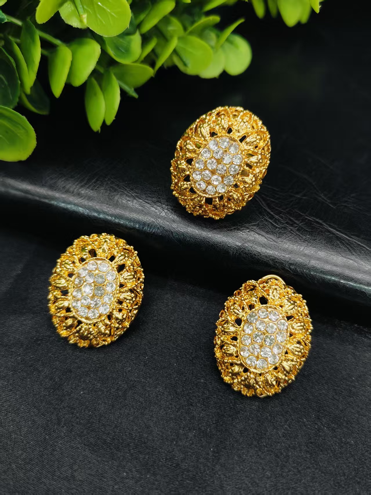Luxury Dubai 24K Gold Color Two layer Necklace Jewelry Set For Women Bridal Nigerian Indian African Wedding Party Gift - view 5