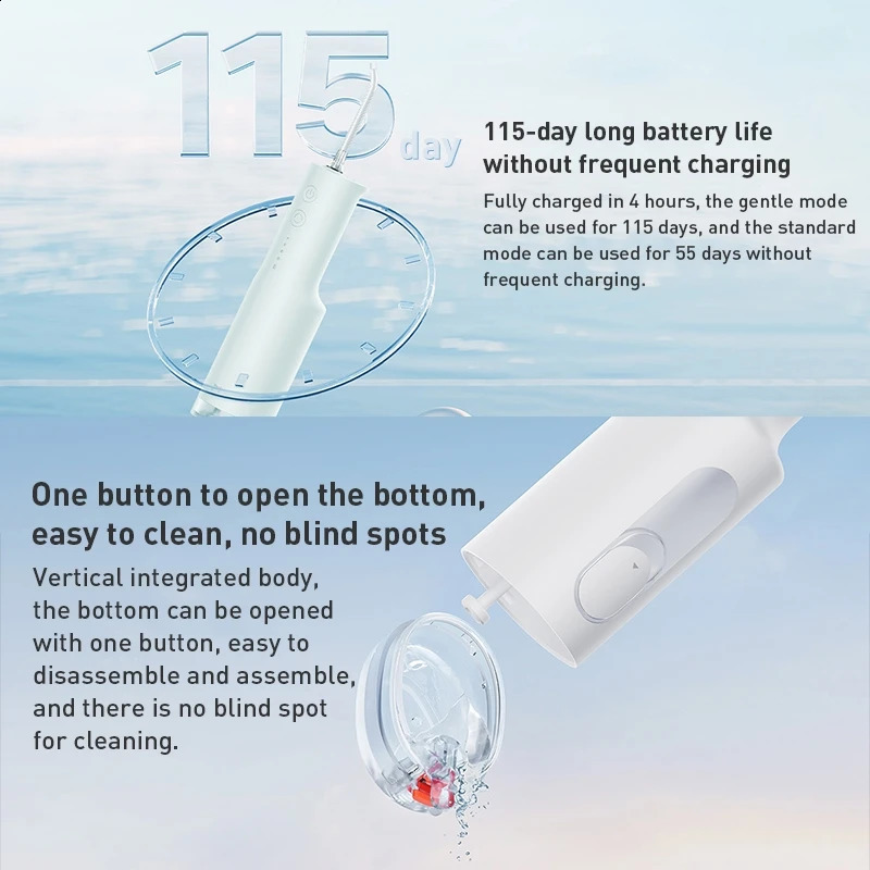 MIJIA Portable Oral Irrigator F300 Dental Water Jet Flosser Teeth Bucal Tooth Cleaner Waterpulse MEO703 260626 - view 5