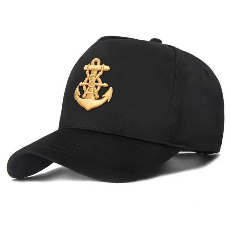 High Quality Baseball Caps New For Men 5 Panel Solid 100 Cotton Anchor Embroidered Sun Visor SnapHip Hop Dad Trucker Hats M260626 - view 5