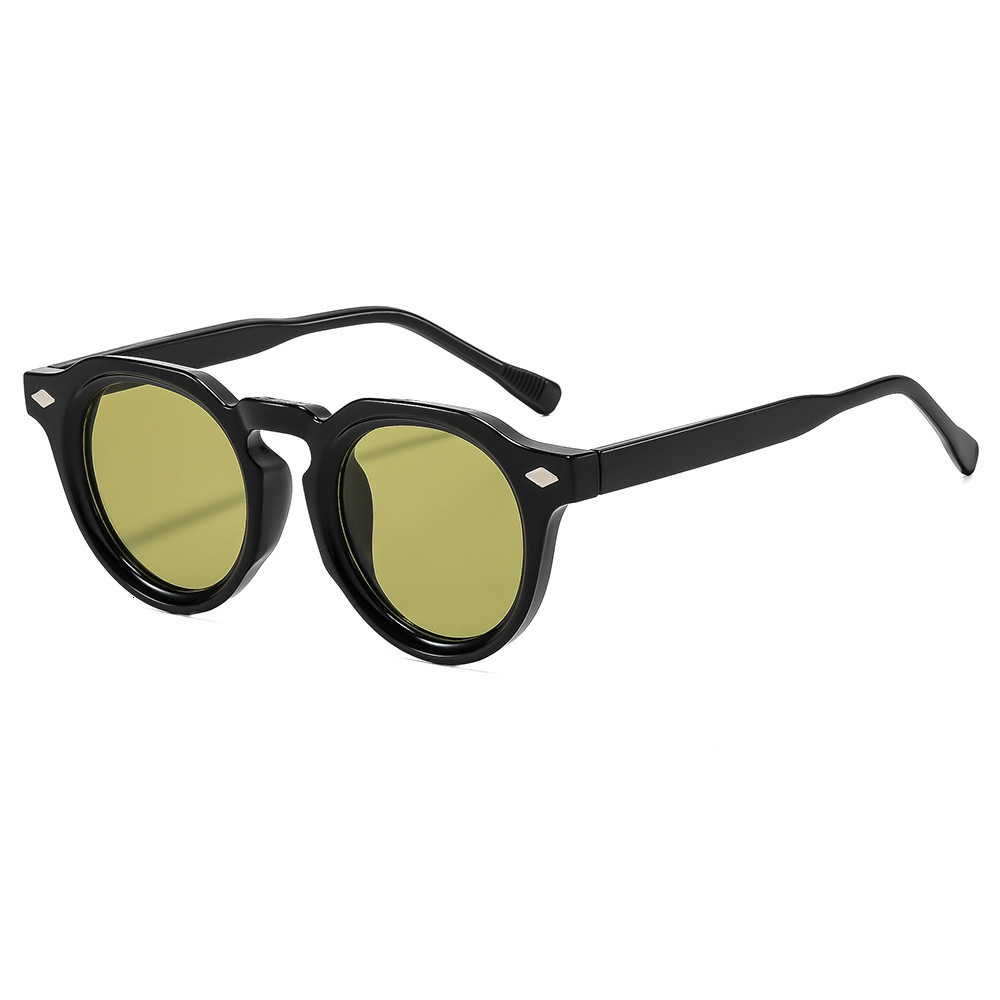 New Retro Round-Frame Sunglasses, Versatile And Stylish For Street Photography, Popular Online Model, UV Protection Glasses - view 4