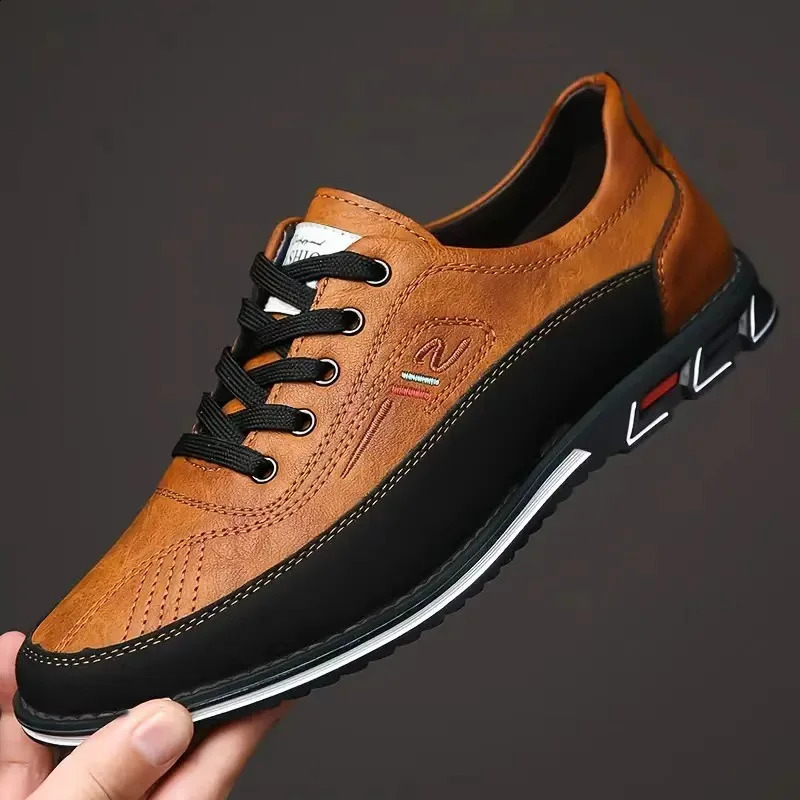 Mens Business Casual Shoes Solid Color Pvc Sole Comfortable for All Seasons 260624 - view 5