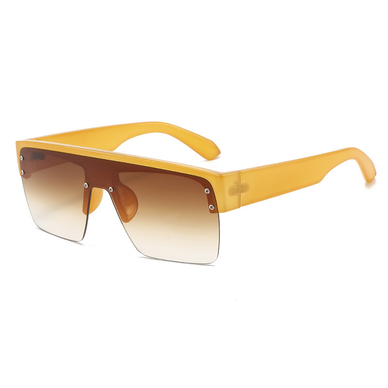 20 European And American Square Large Frame Sunglasses, Retro Trendy, Unisex, Versatile, High-End Driving Sunglasses - view 4