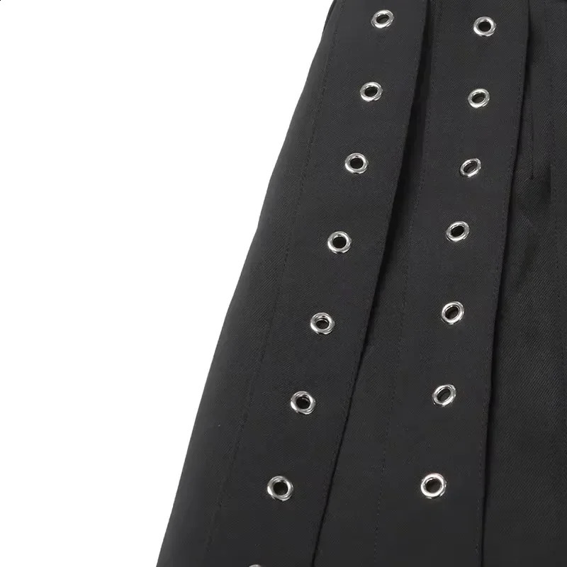 ALIDI S C Womens Punk Small Eye Tassel Mini Skirt High Waist Belt Buckle Aline Gothic Club Party Sexy 260626 - view 4