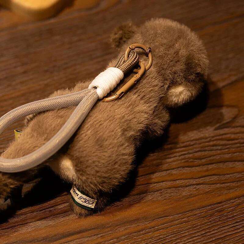 Cute Plush Keychain Realistic Stuffed Otter Animal Pendant Doll Soft Plushies Key Ring for Bag Decoration Gifts Girl 26Y0626 - view 7
