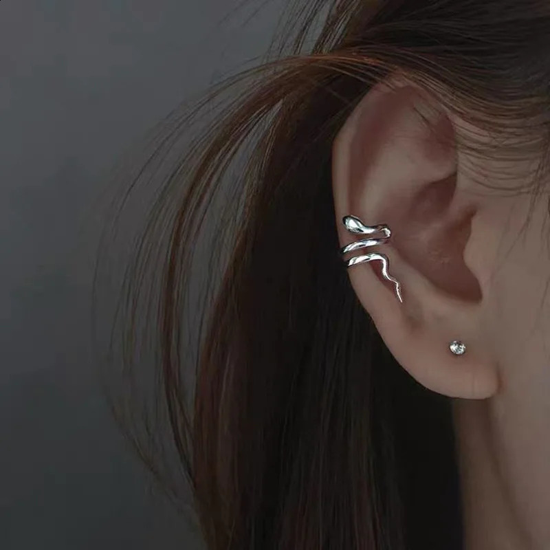 Korean Crystal Clip Earrings For Women Zircon Star Without Hole Jewelry Single Ear Bone Earings Cuffs 260623 - view 7