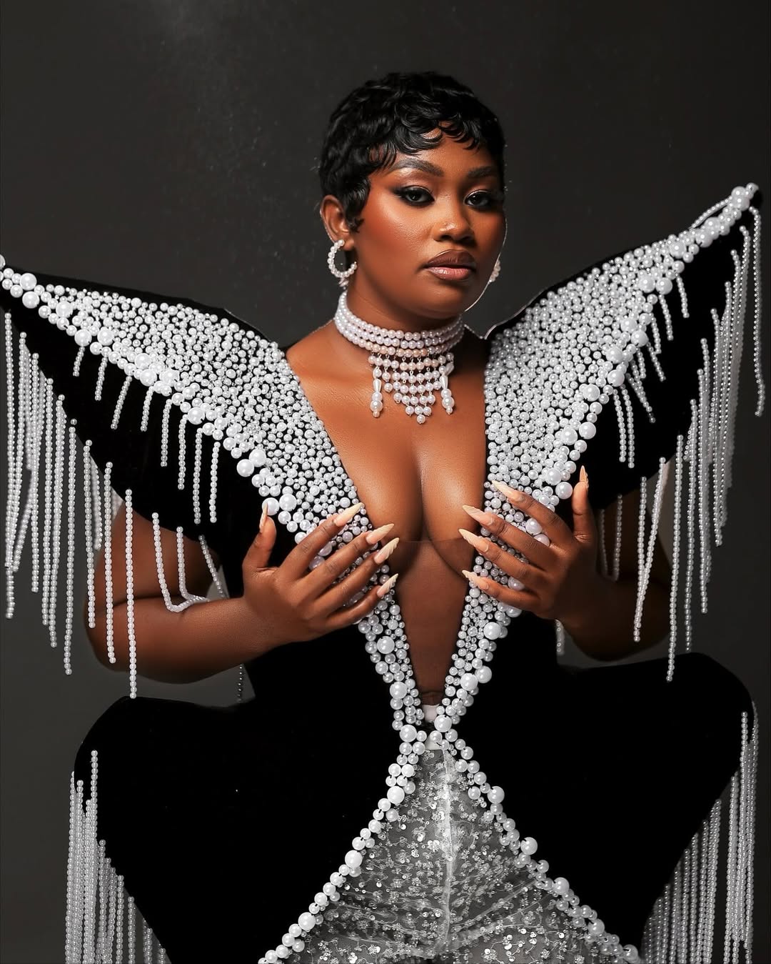 2026 African Aso Ebi Plus Size Prom Dresses Black Jumpsuits V Neck Sexy Pearls Sequined Lace Evening Formal Gowns for Nigeria Black Women Birthday Gow - view 9