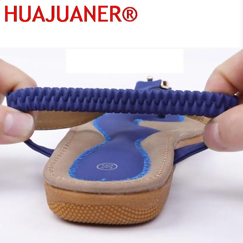 Summer Women Sandals Bohemia Casual Ethnic Shoes Flip Flops Soft Flats Woman Comfortable Plus Size Wedge Sandalias Zapatos Mujer 260626 - view 5