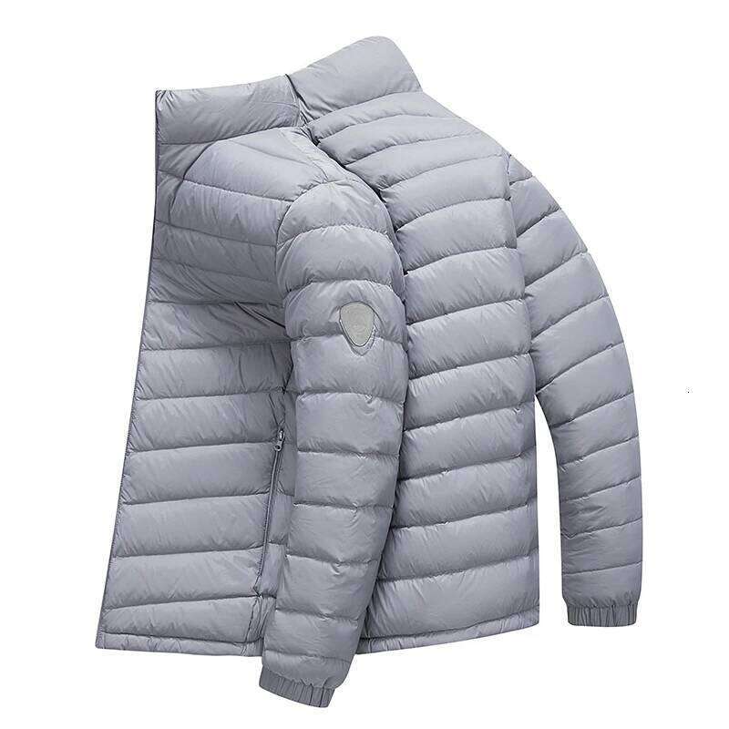 90 white duck men's light warm down jacket with a stand-up collar, fashionable versatile autumn and winter coat J260626
