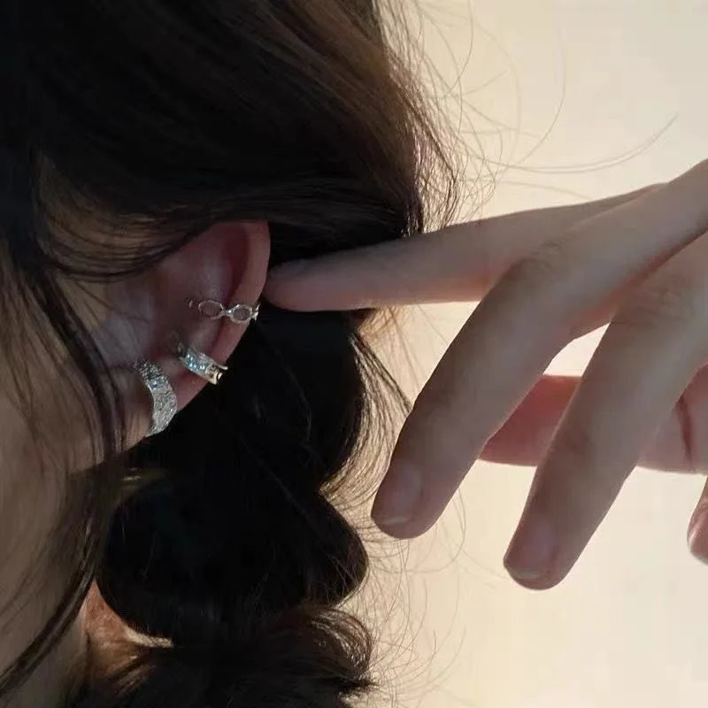 CShape Ear Clips for Women Girls Unisex Minimalist Fashion Cartilage Hoop Earrings Sets Cuff piercing Clip on Earring 260623 - view 4