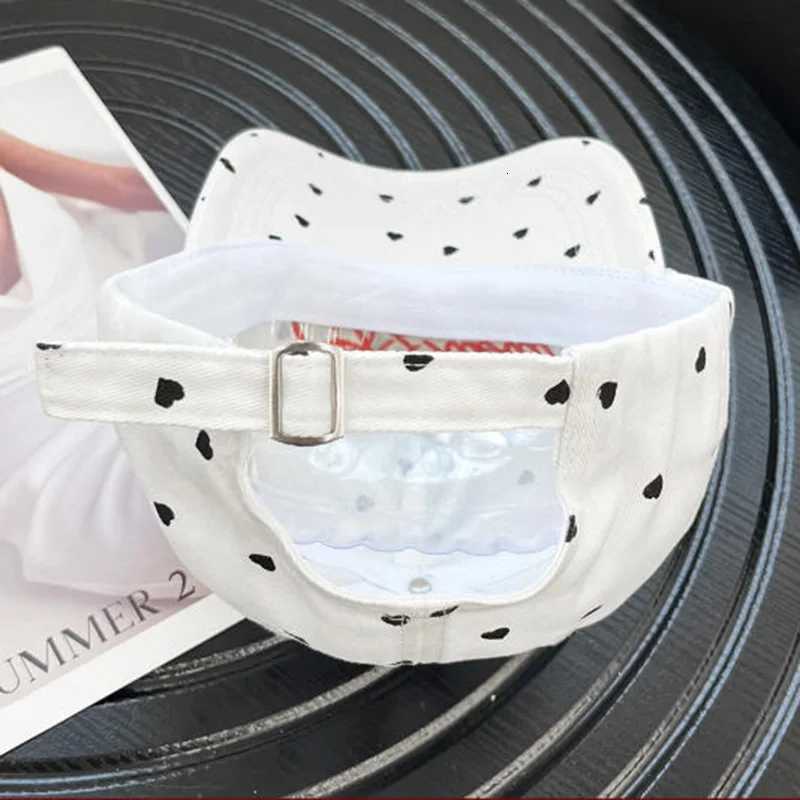 embroidered Korean version heart letter polka dot baseball versatile spring and summer sunshade duckbill hat M260626 - view 7