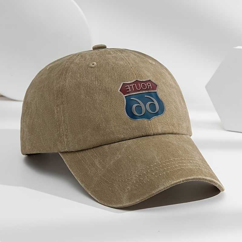 Route 66 Baseball Vintage for Men Women Retro Distressed Dad Hat Adjustable Road Trip SnapSun M260626