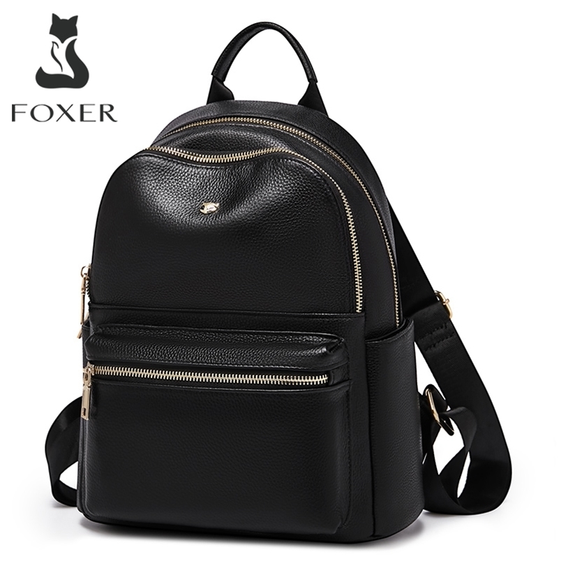 ER Genuine Leather Microfiber Womens Backpack Fashion Female Travel Bag Large Capacity Waterproof y260611
