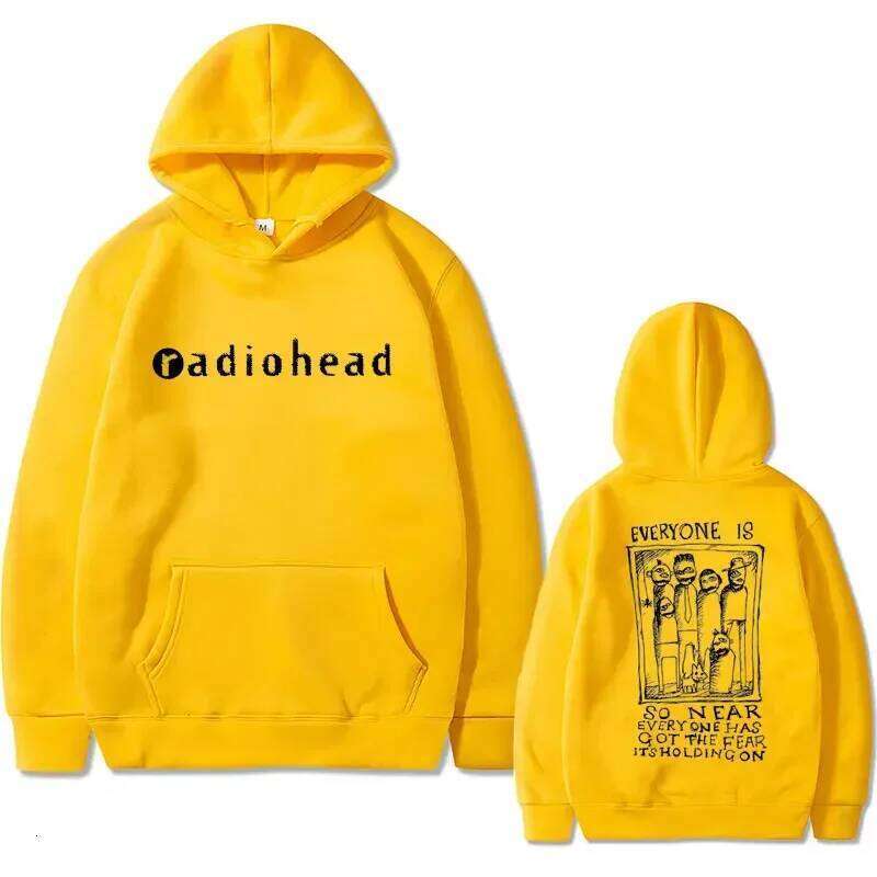 Rock band Radiohead printed hooded sweatshirt for men and women, retro men's fashion, gothic Y2K street style hoodie W260626 - view 7